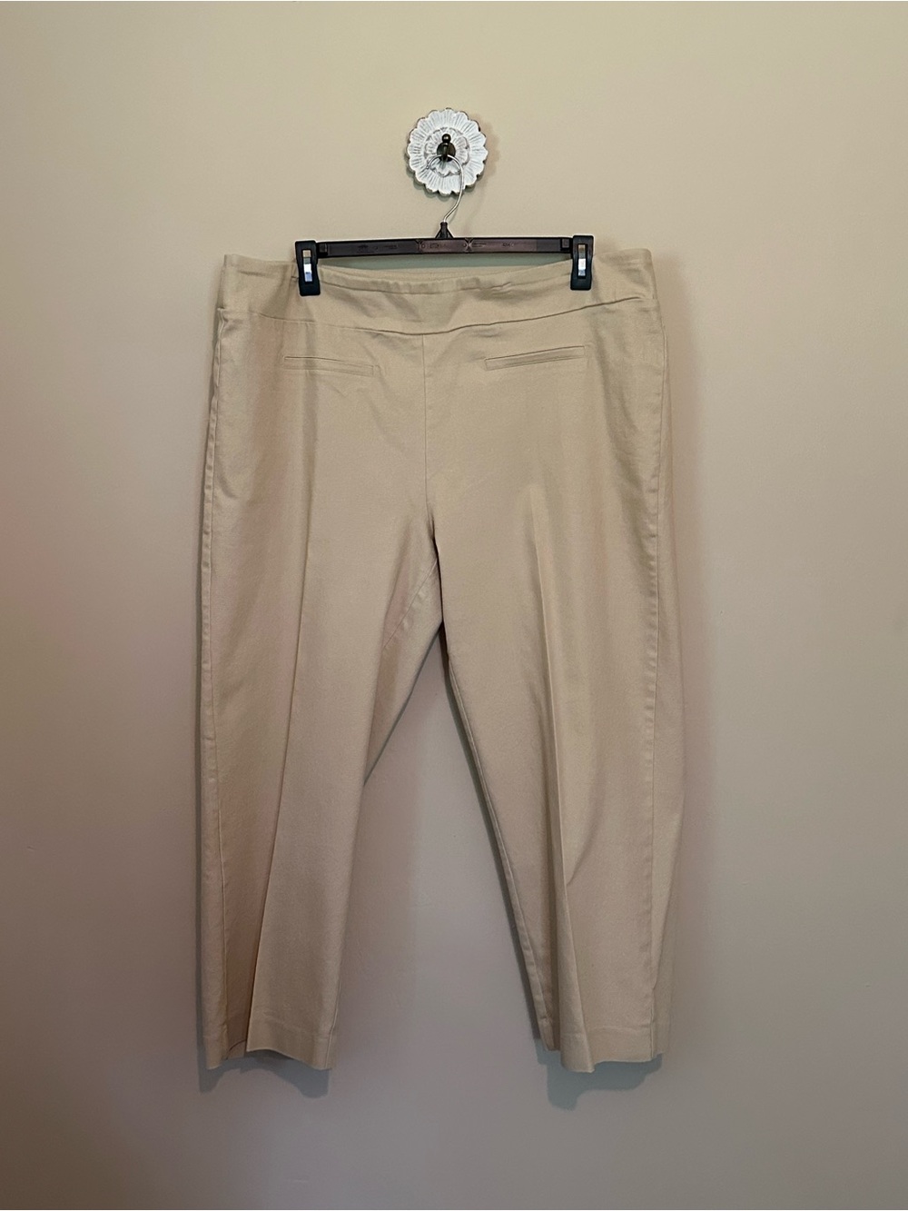 Waverly Cream Wonderly Label Pull On Pants